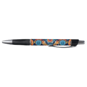 Bolígrafo Colorida elegancia floral de Boho: Vibrante Mandal