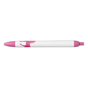 Bolígrafo con borde de unicornio rosa, tinta negra
