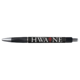 bolígrafo con logotipo HWA-NE para eventos, negro