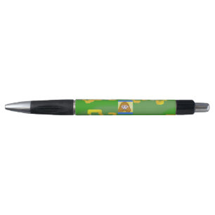 Bolígrafo Cuadrados Amarillos Personalizado Cuadros Verde