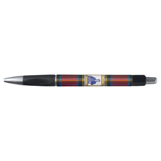 Bolígrafo Cuadros Escoceses Royal Stewart Rojo Negro Robert  (Anverso)