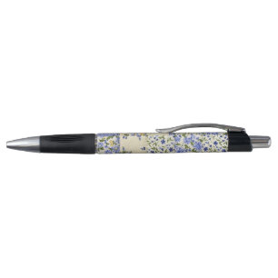 Bolígrafo Cuchillo floral azul