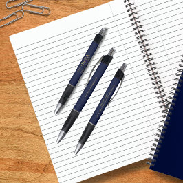 Bolígrafo Dark Blue Gold Justice Columns Law Firm