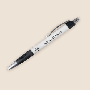 Bolígrafo de marca con logotipo de empresa blanco