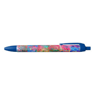 Bolígrafo De Tinta Azul Abstracción Verde azulada rosa rosa verde amarillo