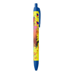 Bolígrafo De Tinta Azul Abstract Paint Splatt