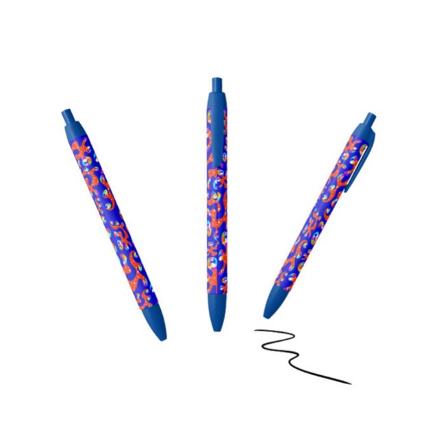 Bolígrafo De Tinta Azul Abstrato (Subido por el creador)