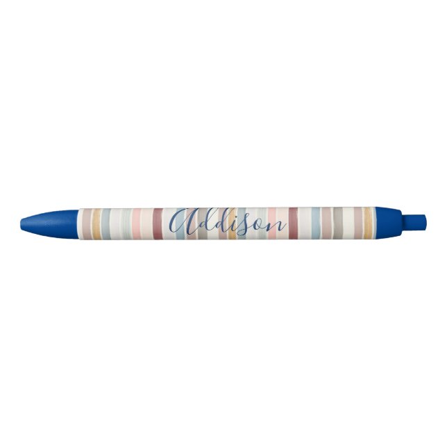 Bolígrafo De Tinta Azul Acariciaciones de pincel pastel personalizadas (Anverso)