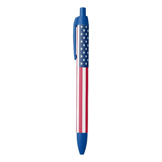 Bolígrafo De Tinta Azul American Flag Pen USA (Parte superior (vertical))