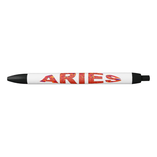 Bolígrafo De Tinta Azul Aries - Azul amarillo Naranja Firey (Anverso)