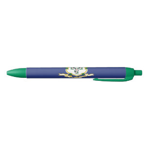 Bolígrafo De Tinta Azul Bandera de estado de Connecticut