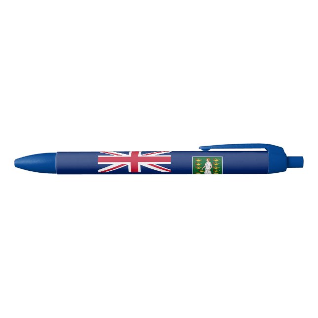 Bolígrafo De Tinta Azul Bandera de las Islas Vírgenes Británicas (Parte superior)