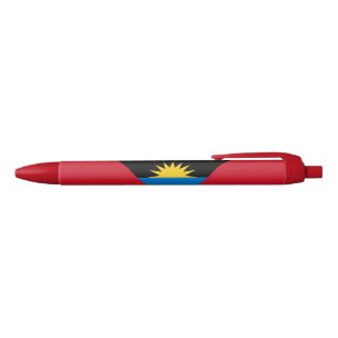 Bolígrafo De Tinta Azul Bandera Patriótica de Antigua y Barbuda