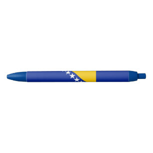 Bolígrafo De Tinta Azul Bandera Patriótica de Bosnia Herzegovina