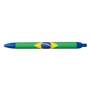 Bolígrafo De Tinta Azul Bandera Patriótica de Brasil