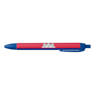 Bolígrafo De Tinta Azul Bandera patriótica de Camboya