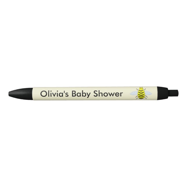 Bolígrafo De Tinta Azul Bebé Amarillo Cute Género Baby Shower Neutral (Anverso)
