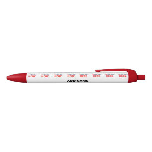 BOLÍGRAFO DE TINTA AZUL BLANCA MODERNA CON ESTILO PERSONALIZABLE VERIFICAD