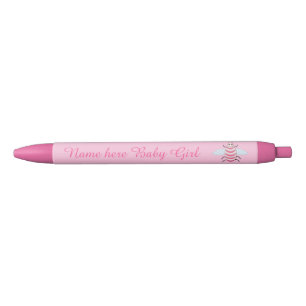 Bolígrafo De Tinta Azul Bonito Bebé Rosa Bee Personalizado