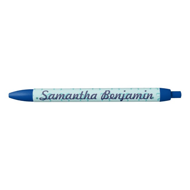 Bolígrafo De Tinta Azul Bonitos arcos azules (Anverso)