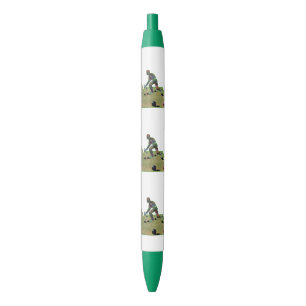 Bolígrafo De Tinta Azul Bowler de hierba, Pen