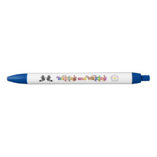 Bolígrafo De Tinta Azul Brujas Gordas y Lunas Raras