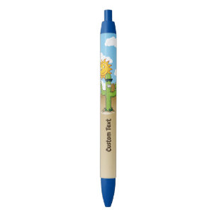 Bolígrafo De Tinta Azul Cactus con cerveza