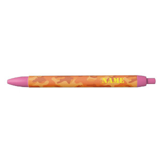 Bolígrafo De Tinta Azul Camo escolar naranja Amarillo nombre niños Aventur