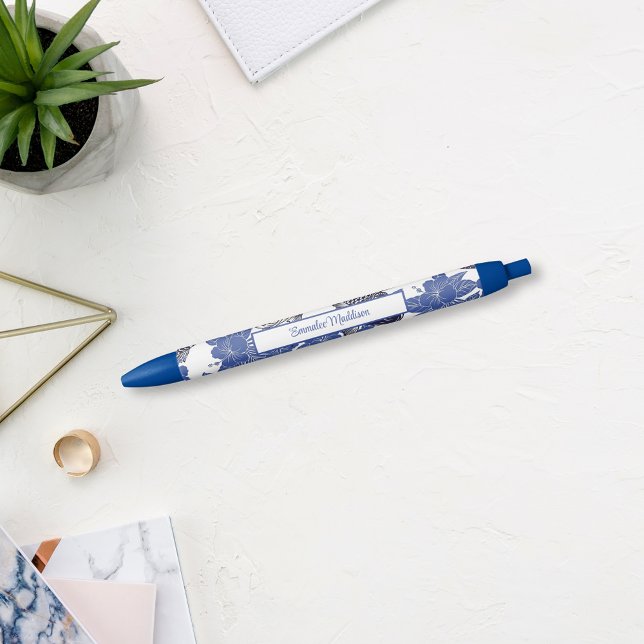 Bolígrafo De Tinta Azul Chinoiserie Koi Fish Blue (Subido por el creador)