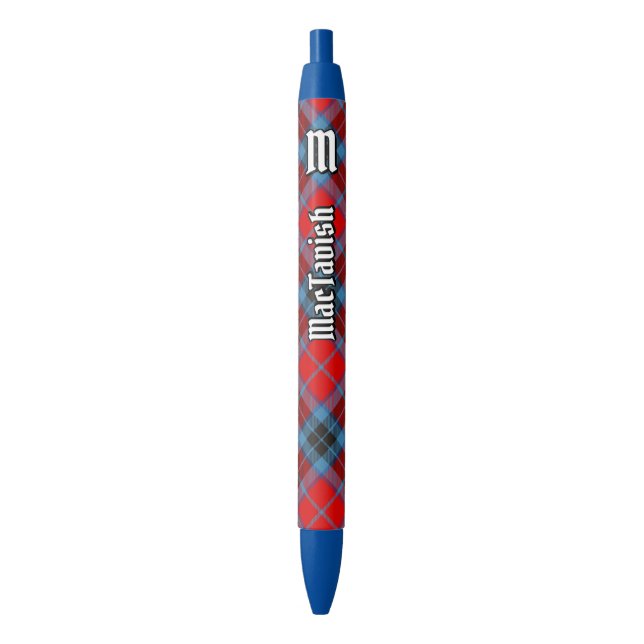Bolígrafo De Tinta Azul Clan MacTavish Tartan (Frente vertical)