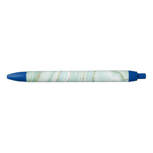 Bolígrafo De Tinta Azul diseño elegante de mármol líquido pintado a mano c