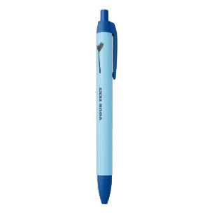Bolígrafo De Tinta Azul diseño simple y colorido añada su lápiz de logotip