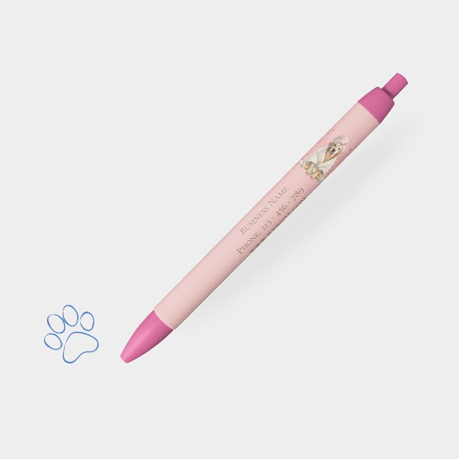 Bolígrafo De Tinta Azul Dog Groomer Spa Cute Lab Personalized Pen (Subido por el creador)