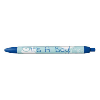 Bolígrafo De Tinta Azul ducha azul del bebé de las ovejas