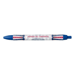 Bolígrafo De Tinta Azul Elección de candidato a campaña patriótica español