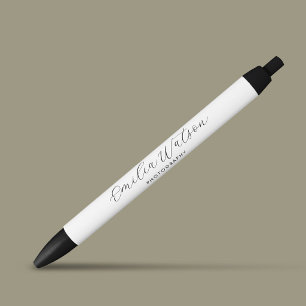Bolígrafo De Tinta Azul Elegante título de trabajo con nombre personalizad