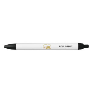 BOLÍGRAFO DE TINTA AZUL ELEGANTES PERSONALIZABLES BLANCOS MODERNOS VERIFIC