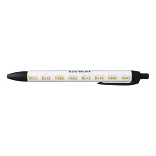BOLÍGRAFO DE TINTA AZUL ELEGANTES PERSONALIZABLES BLANCOS MODERNOS VERIFIC