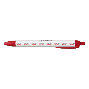 BOLÍGRAFO DE TINTA AZUL ELEGANTES PERSONALIZABLES BLANCOS MODERNOS VERIFIC