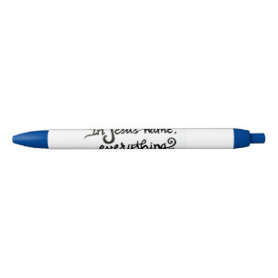 Bolígrafo De Tinta Azul En nombre de Jesús