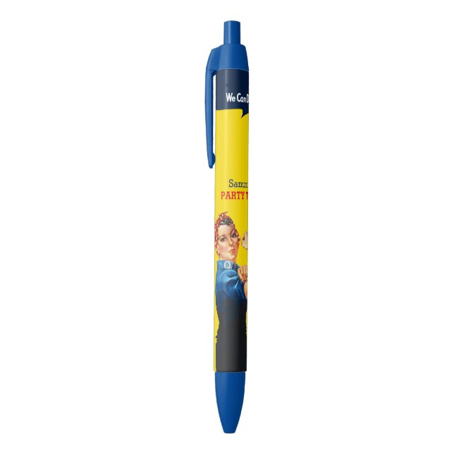 Bolígrafo De Tinta Azul Es su personalizado Rosie que el fiesta (Parte superior (vertical))
