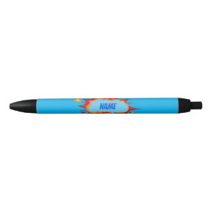 Bolígrafo De Tinta Azul Explosión cómica personalizada en personalizable