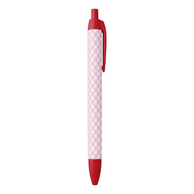 Bolígrafo De Tinta Azul F & L Pink Crisscross Gingham (Parte inferior (Vertical))
