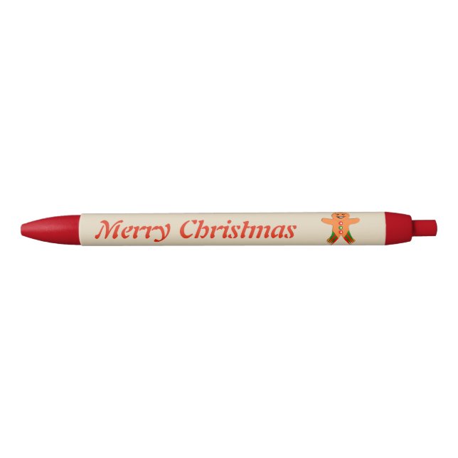 Bolígrafo De Tinta Azul Fiesta Gingerbread Man Personalizado Pen (Anverso)