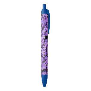 Bolígrafo De Tinta Azul Flores violetas