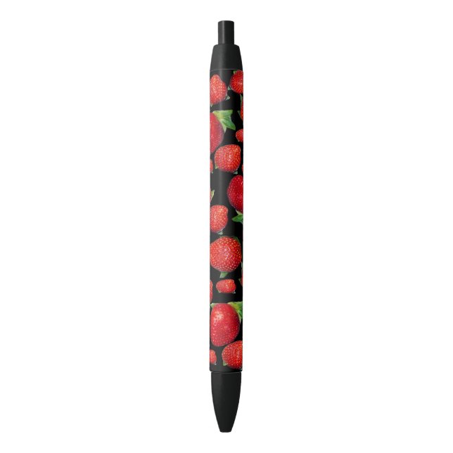 Bolígrafo De Tinta Azul Fresas Red Delicious, (Frente vertical)