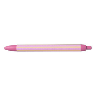 Bolígrafo De Tinta Azul Geométrico Rosa