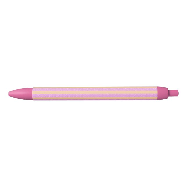 Bolígrafo De Tinta Azul Geométrico Rosa  (Anverso)