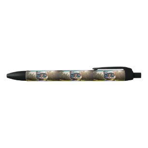 Bolígrafo De Tinta Azul Gracioso jugador de golf animado,