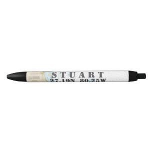 Bolígrafo De Tinta Azul Gráfica de navegación náutica de Stuart Florida Ho